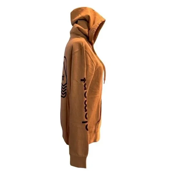 New ELEMENT Hoodie Sweatshirt Graphics Cotton Blend Small Brown Black - Picture 3 of 8